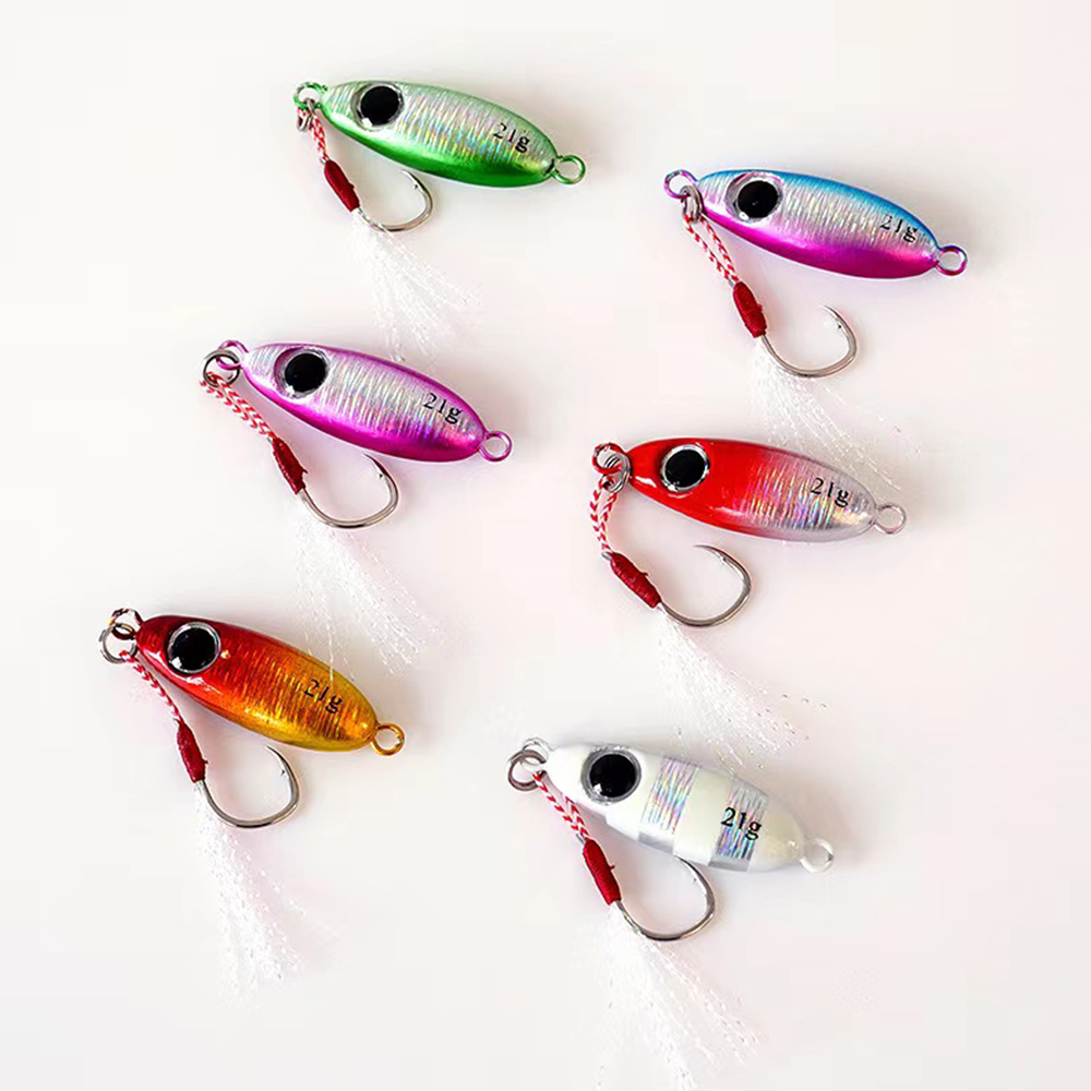 Jig Head Lure - 6pcs Micro Metalen Jigging Vissen Lokt