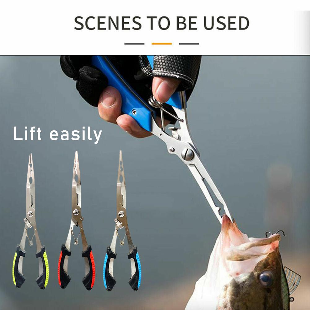 Fishing Equipment Australia - Roestvrijstalen vistang Multifunctionele splitringopener Gevlochten lijnsnijder