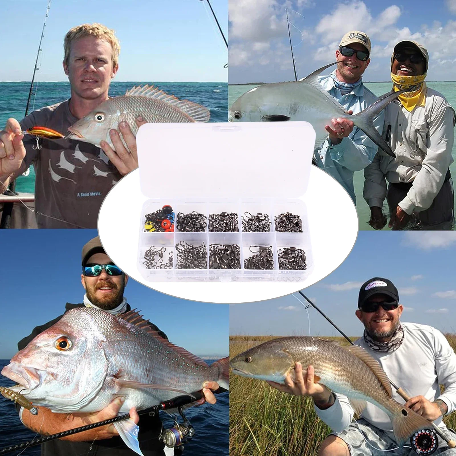 115 stks Vissen Swivel Connect - Fishing Equipment Box recensie en prijs