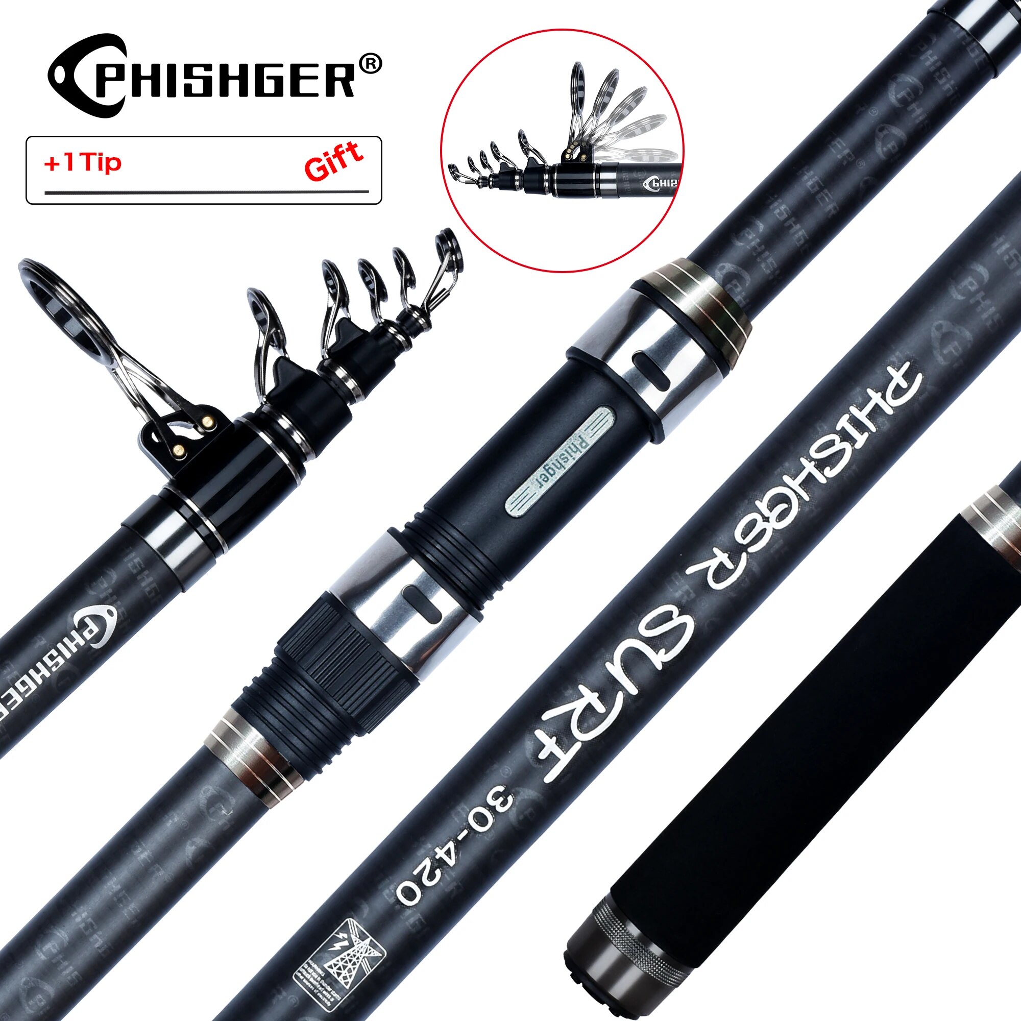 PHISHGER Telescopische Surf Sp - Surf Fishing Equipment recensie en prijs