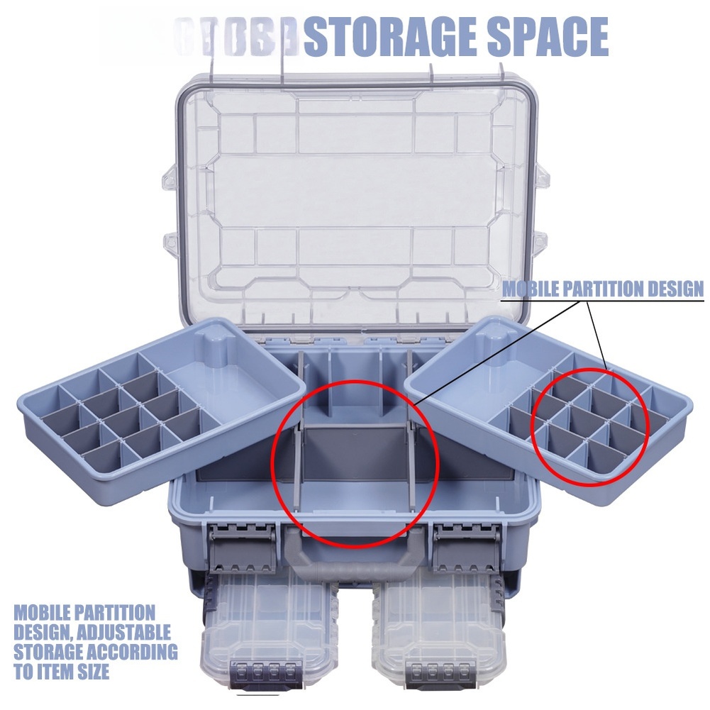 1pc waterdichte dubbellaagse d - Fishing Equipment Box recensie en prijs