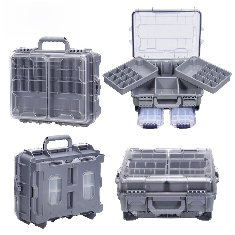 1pc waterdichte dubbellaagse d - Fishing Equipment Box recensie en prijs