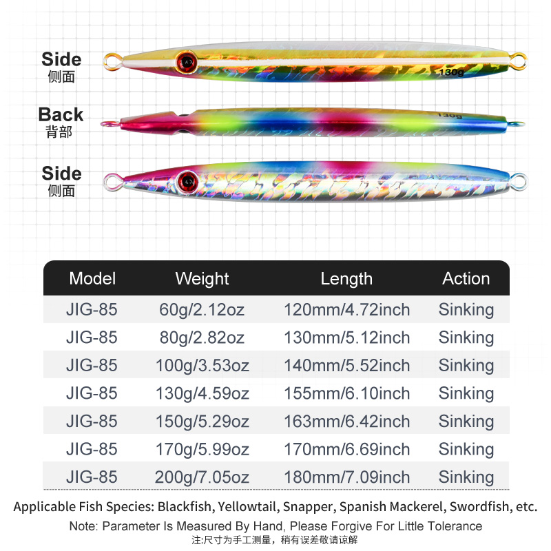 OBSESSIE J85 100g 130g 150g 17 - Jig Head Lure recensie en prijs