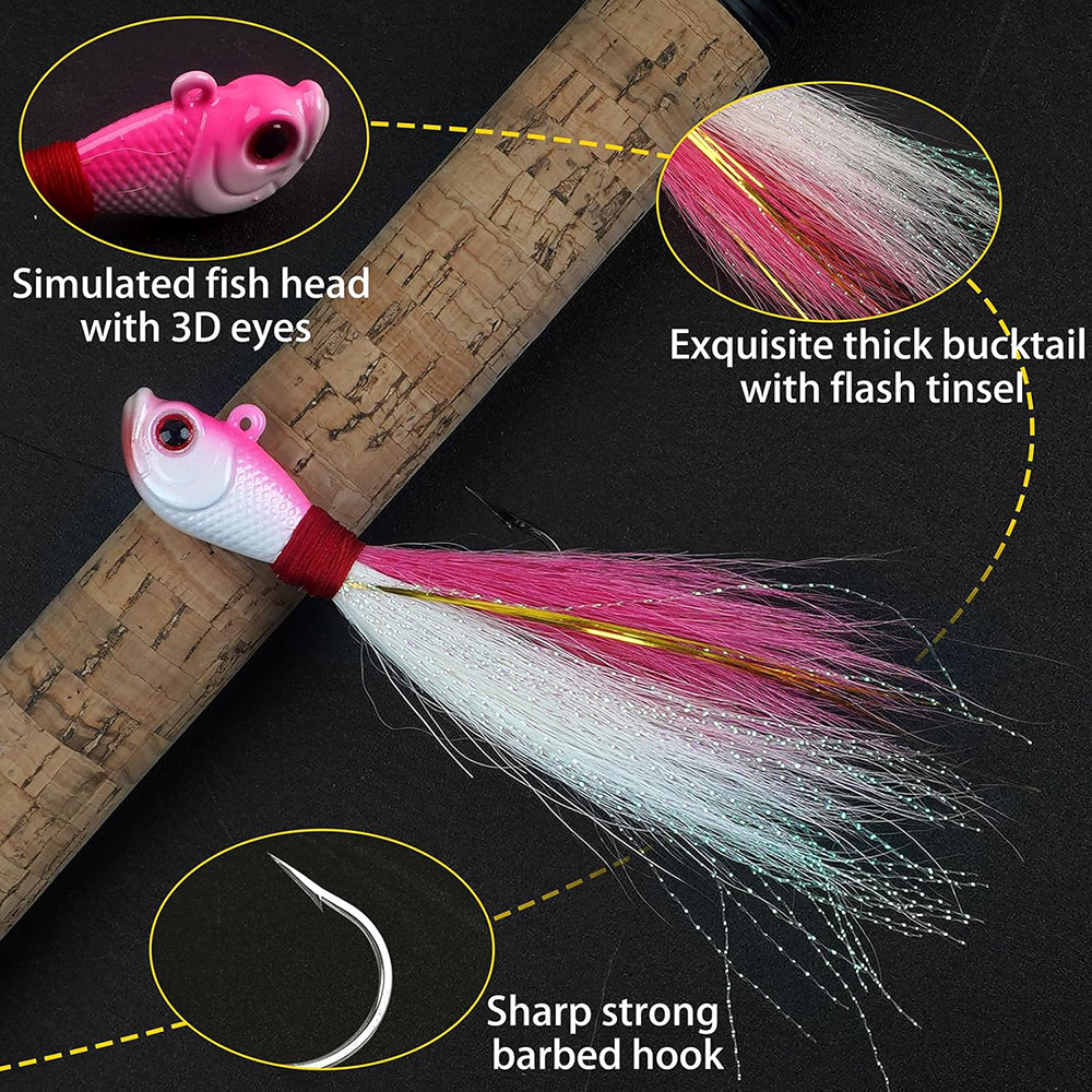 3pcs Bucktail Jigs Zoutwater Z - Surf Fishing Equipment recensie en prijs